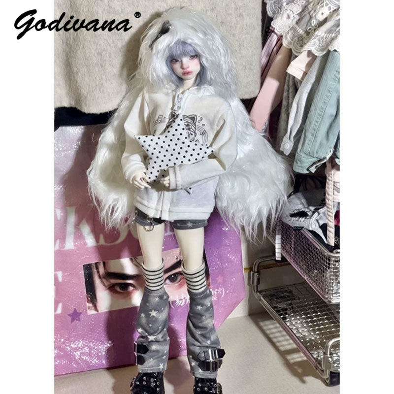Bjd Doll 1 6 Full Set With Clothes - 1/4 1/6 Pakaian Boneka BJD, Jaket