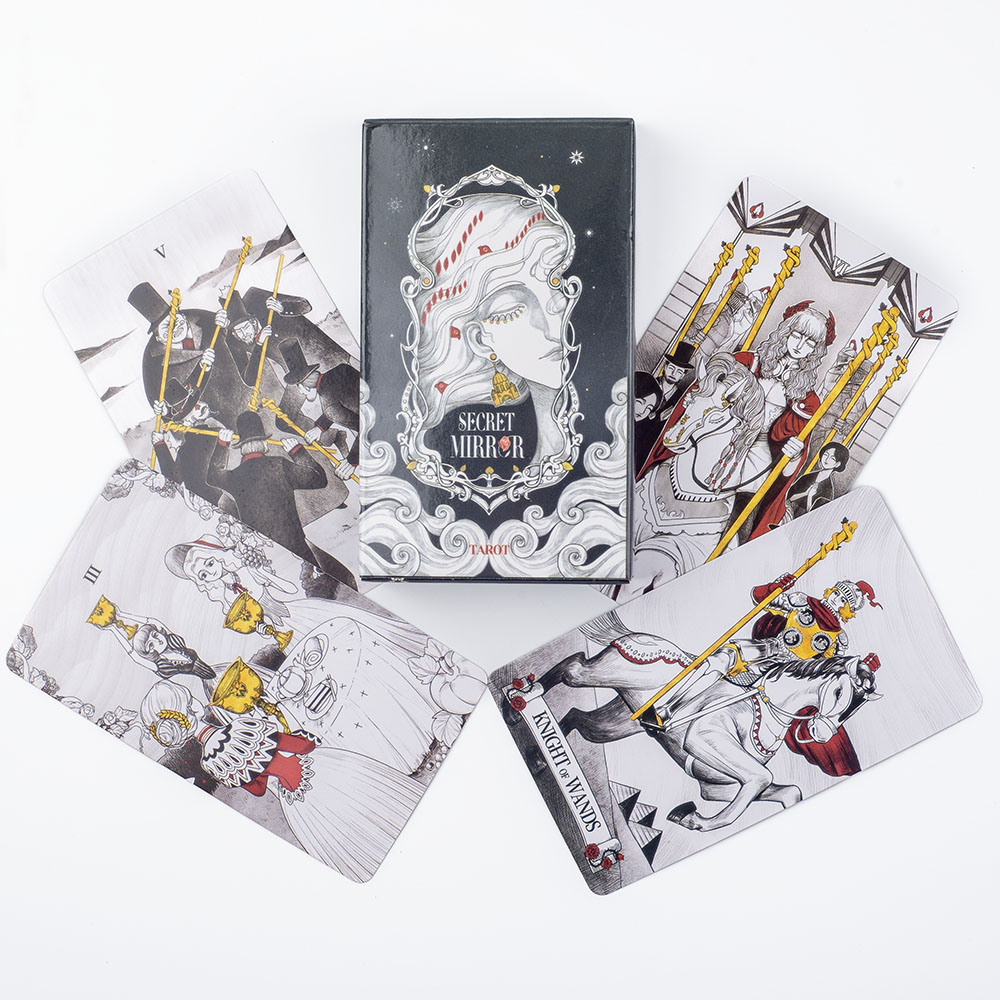 Tarot Cards Deck With Guidebook - Kartu Tarot Cermin Rahasia 10.3*6Cm Seni