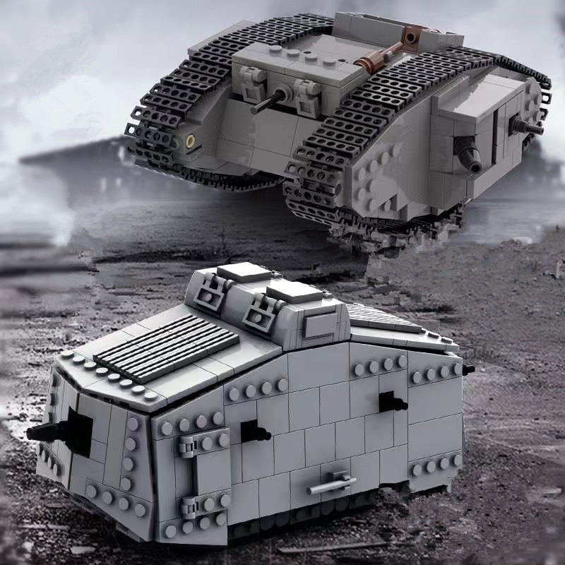 Lego Compatible Military Tank - Set Balok Bangunan Militer Jerman yang