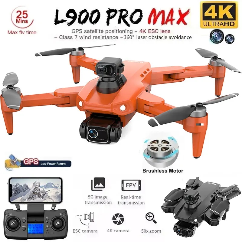 L900 Pro MAX Drone GPS, mainan - Fpv Brushless Rc Drone 4K ulasan dan harga