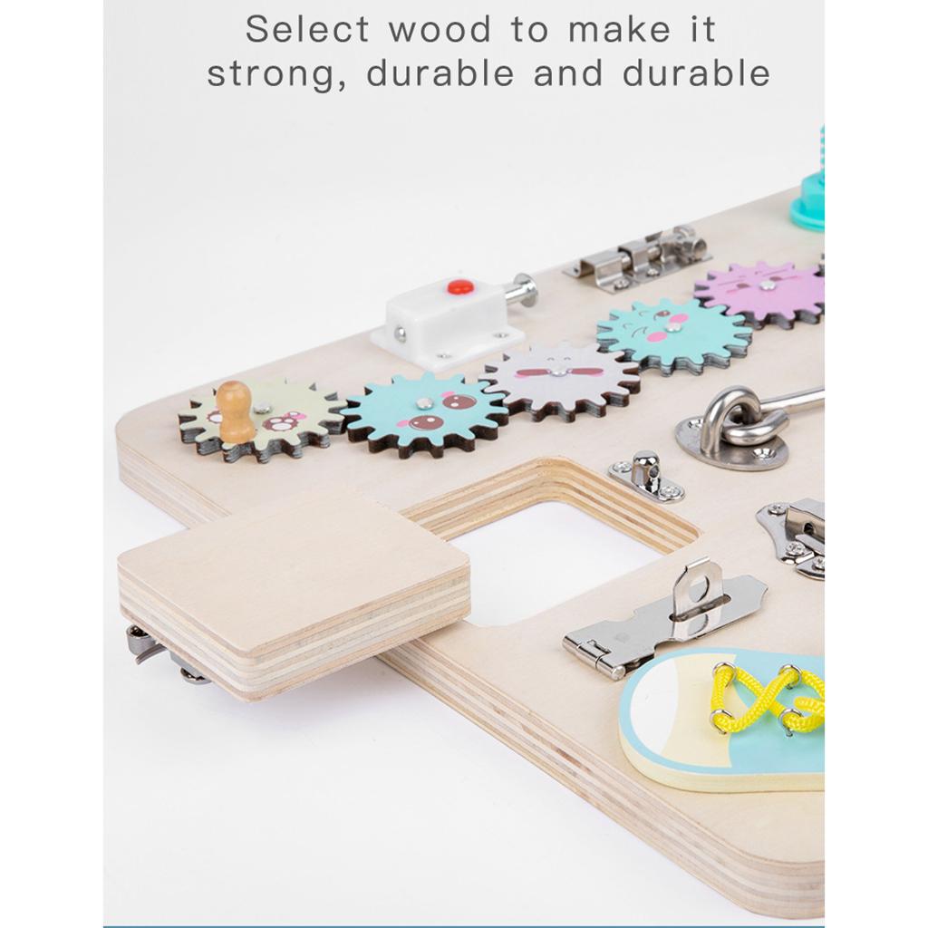 Papan Aktivitas untuk Balita,  - Montessori Wooden Busy Board Toddler ulasan dan harga