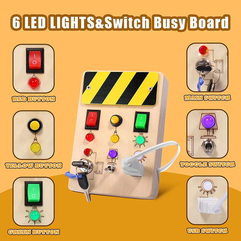 Papan Aktivitas Montessori Mai - Montessori Wooden Busy Board Toddler ulasan dan harga
