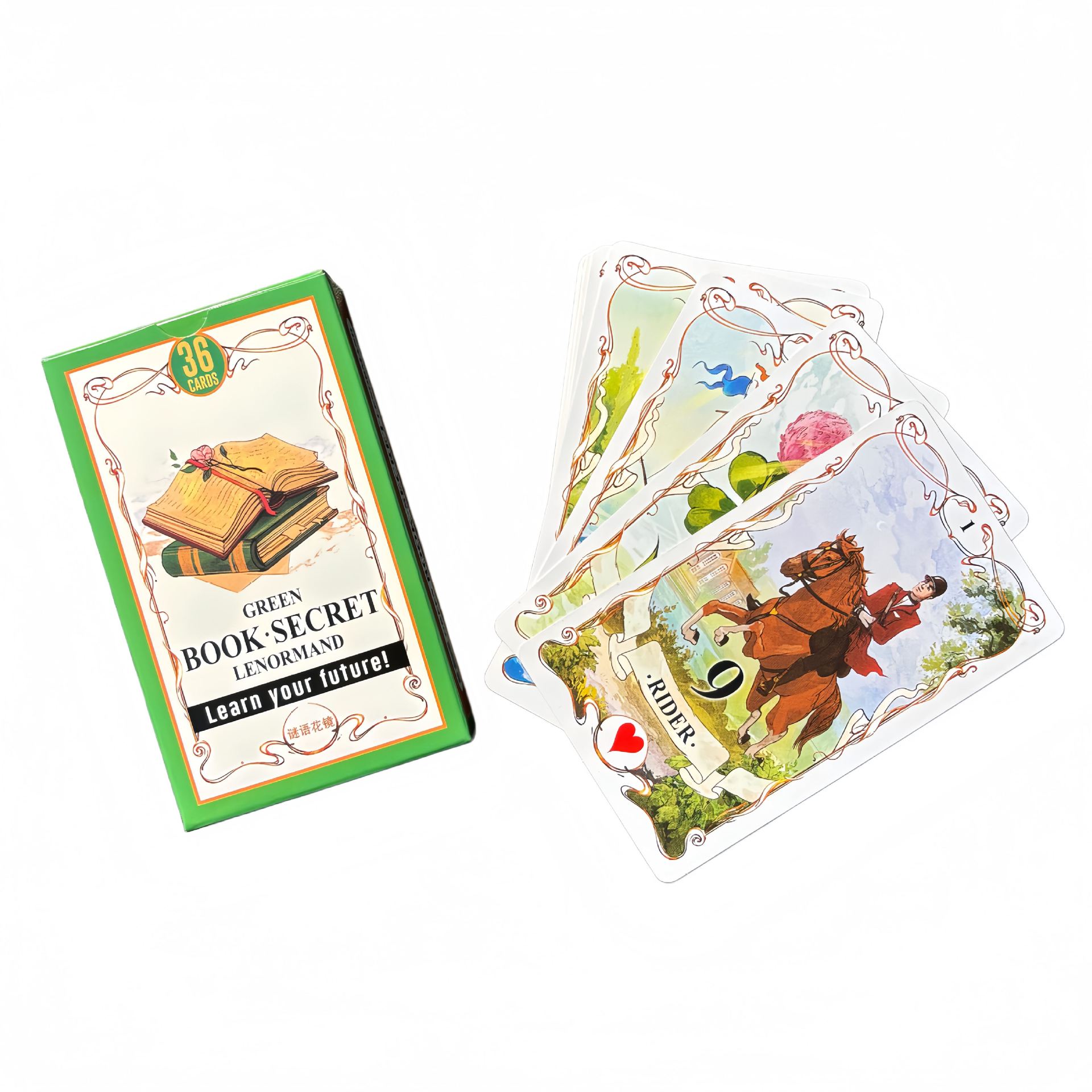 Kartu Ramalan Lenormand Green  - Tarot Cards Deck With Guidebook ulasan dan harga
