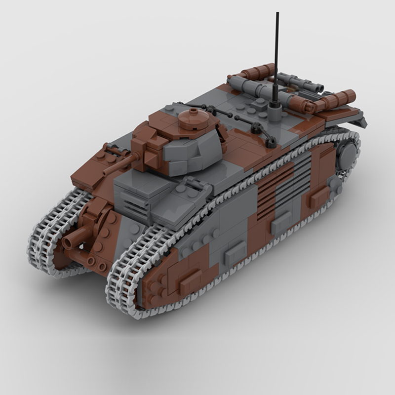 Tank Militer B1 Bis Model MOC, - Lego Compatible Military Tank ulasan dan harga